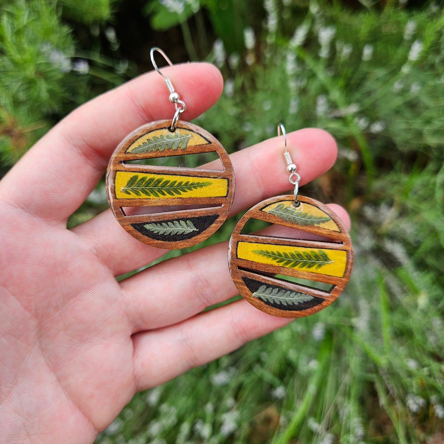 Wooden Fern Dangles