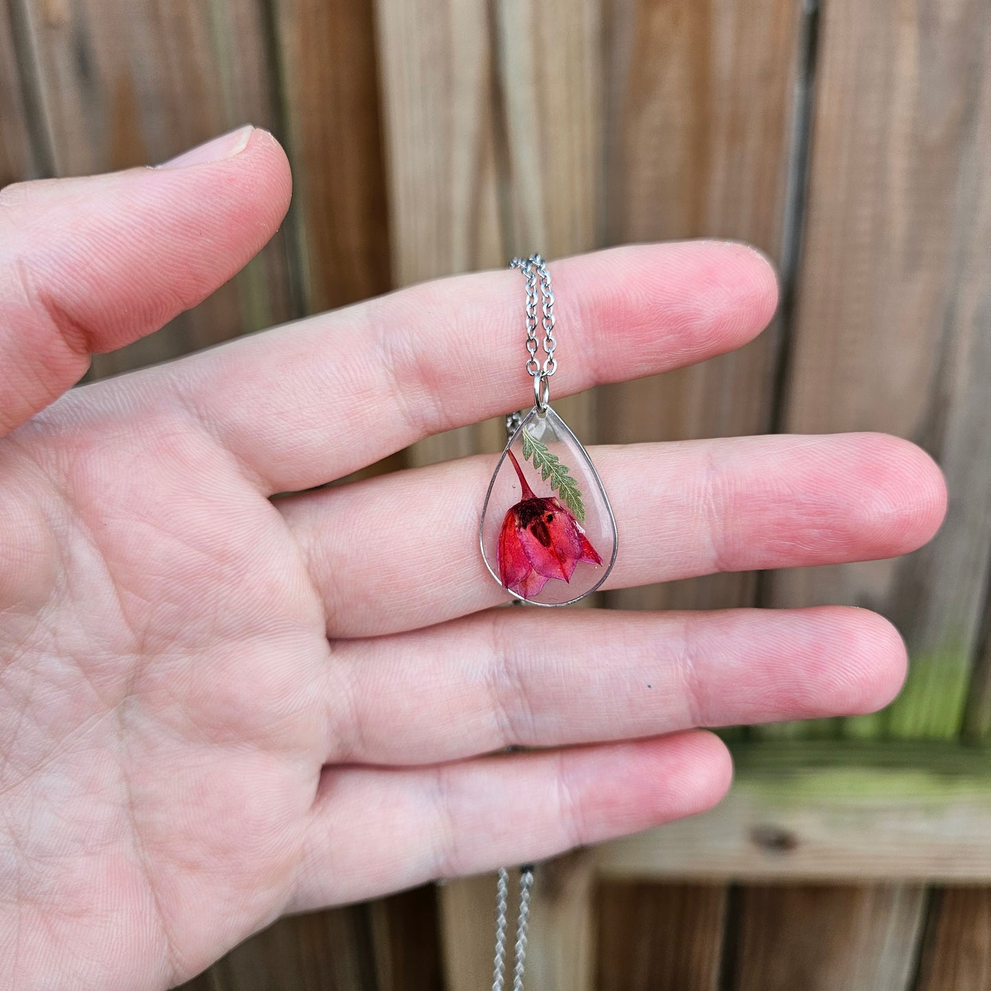 Boronia and Fern Necklace
