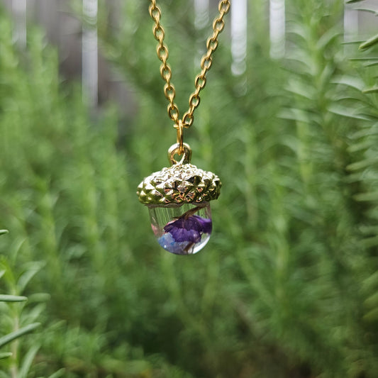 Floral Acorn necklace