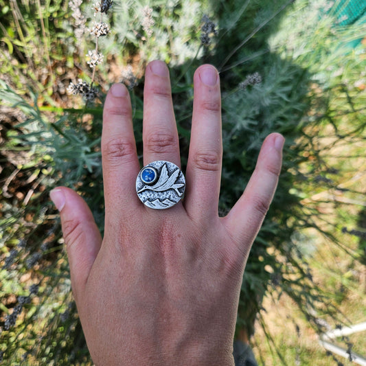 Large Queen Anne's Lace Bird Ring