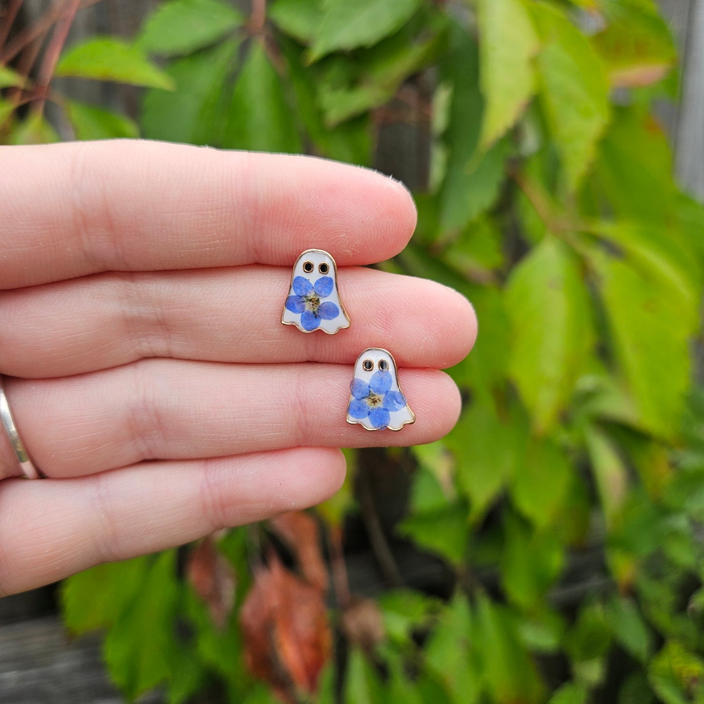 Floral Ghosties Studs