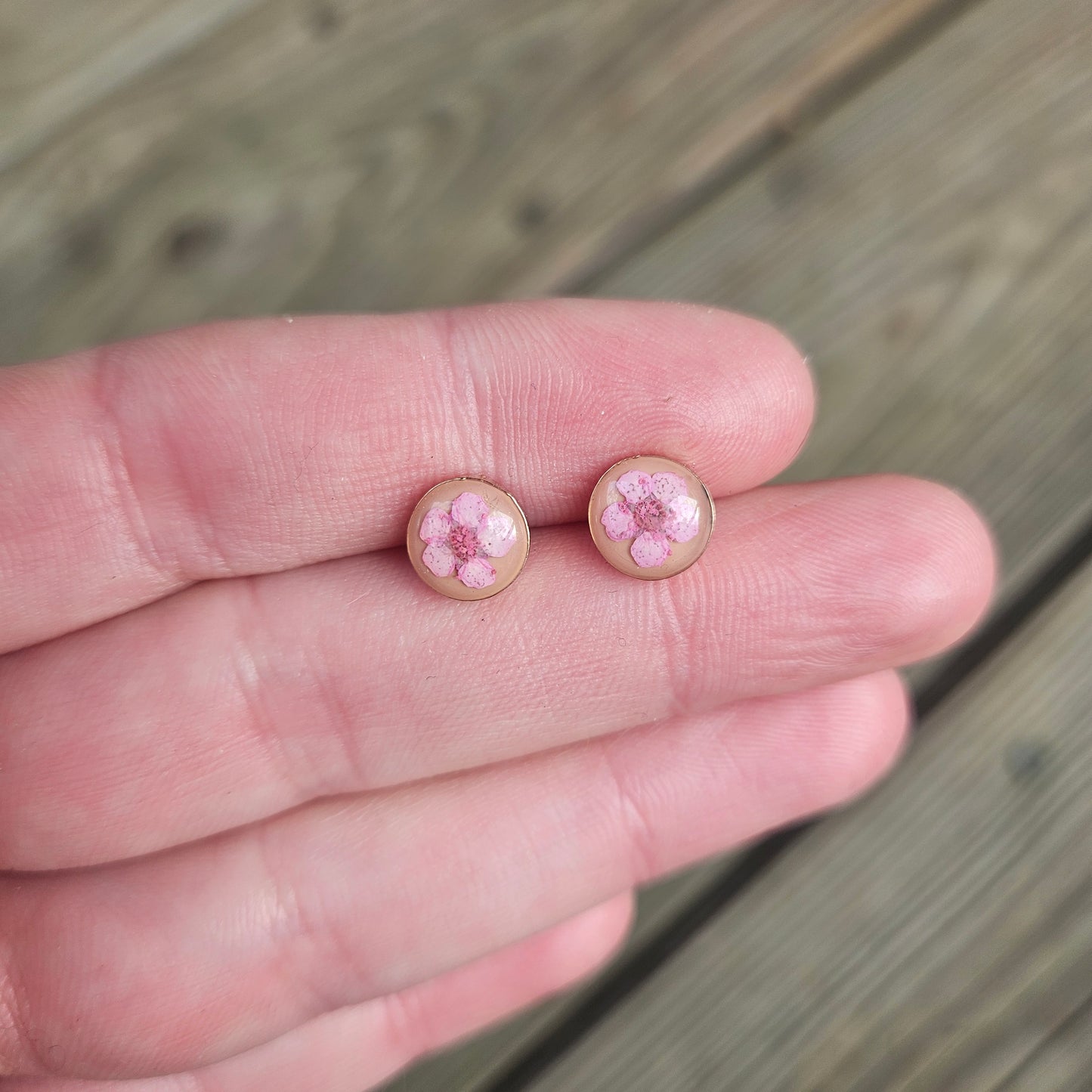 Pink Mini Daisy Studs