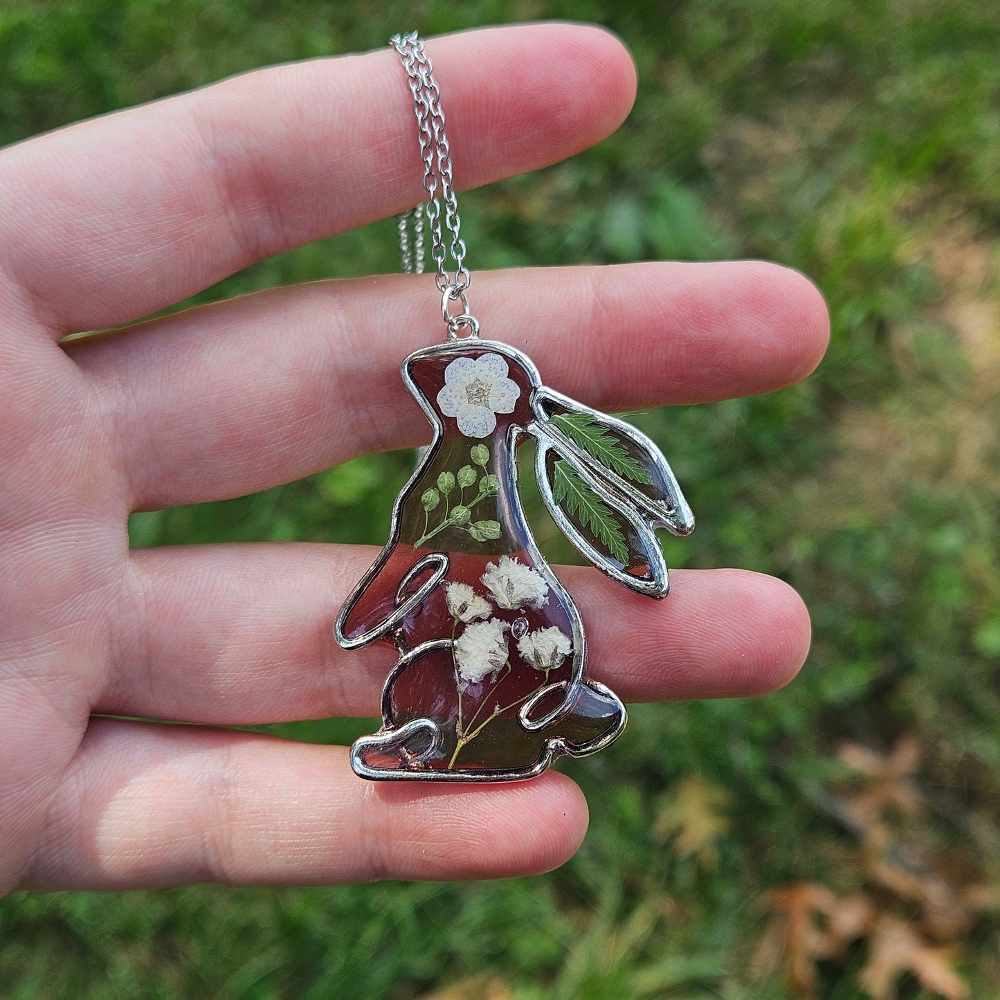 Floral Bunny Necklace